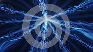 Abstract AI Energy Network Visualization Global Data Flow Concept